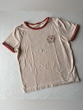 Rip Curl Cream Tee with Rust Ringer Trim Youth Large